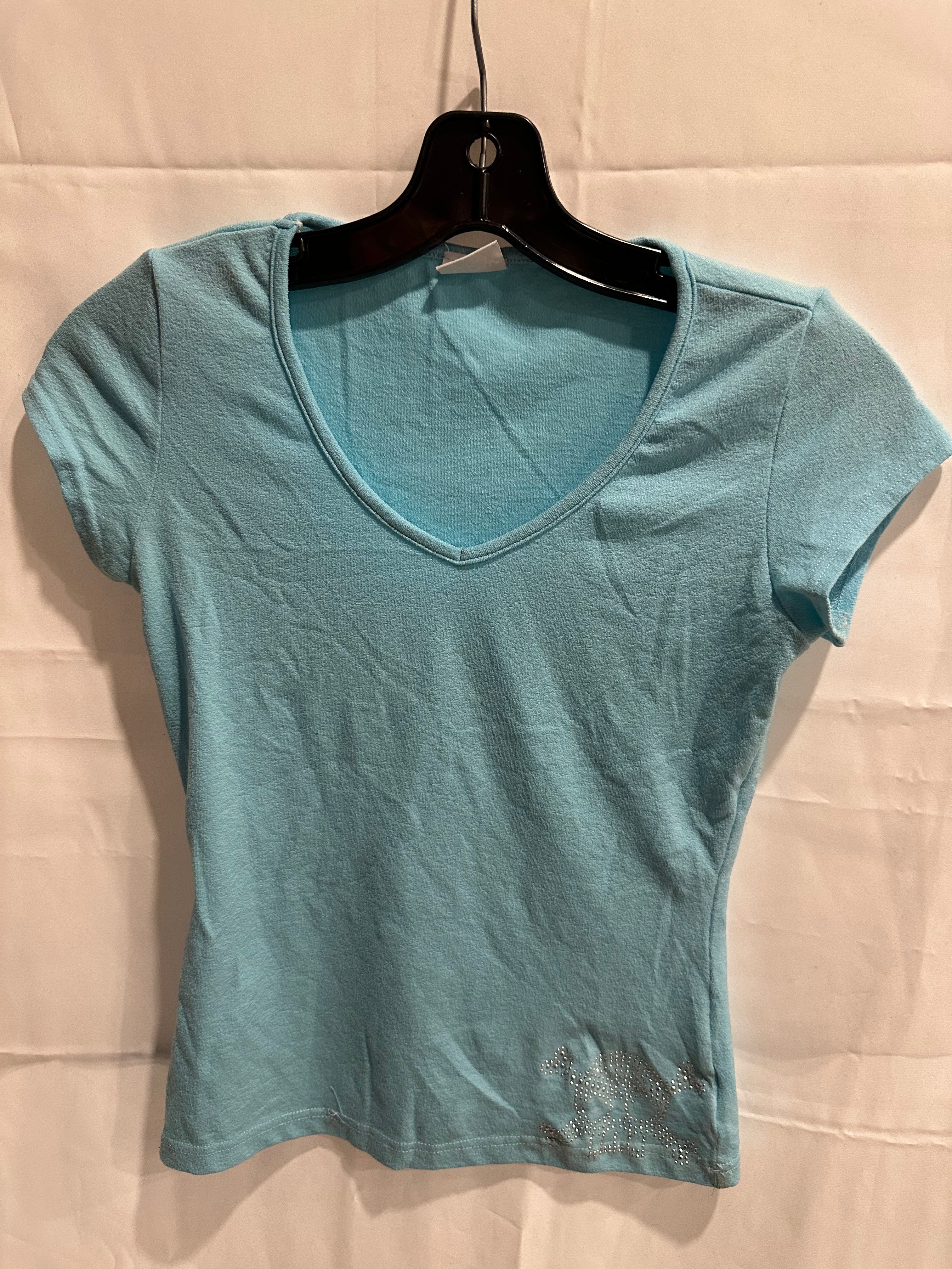 Blue skull tee