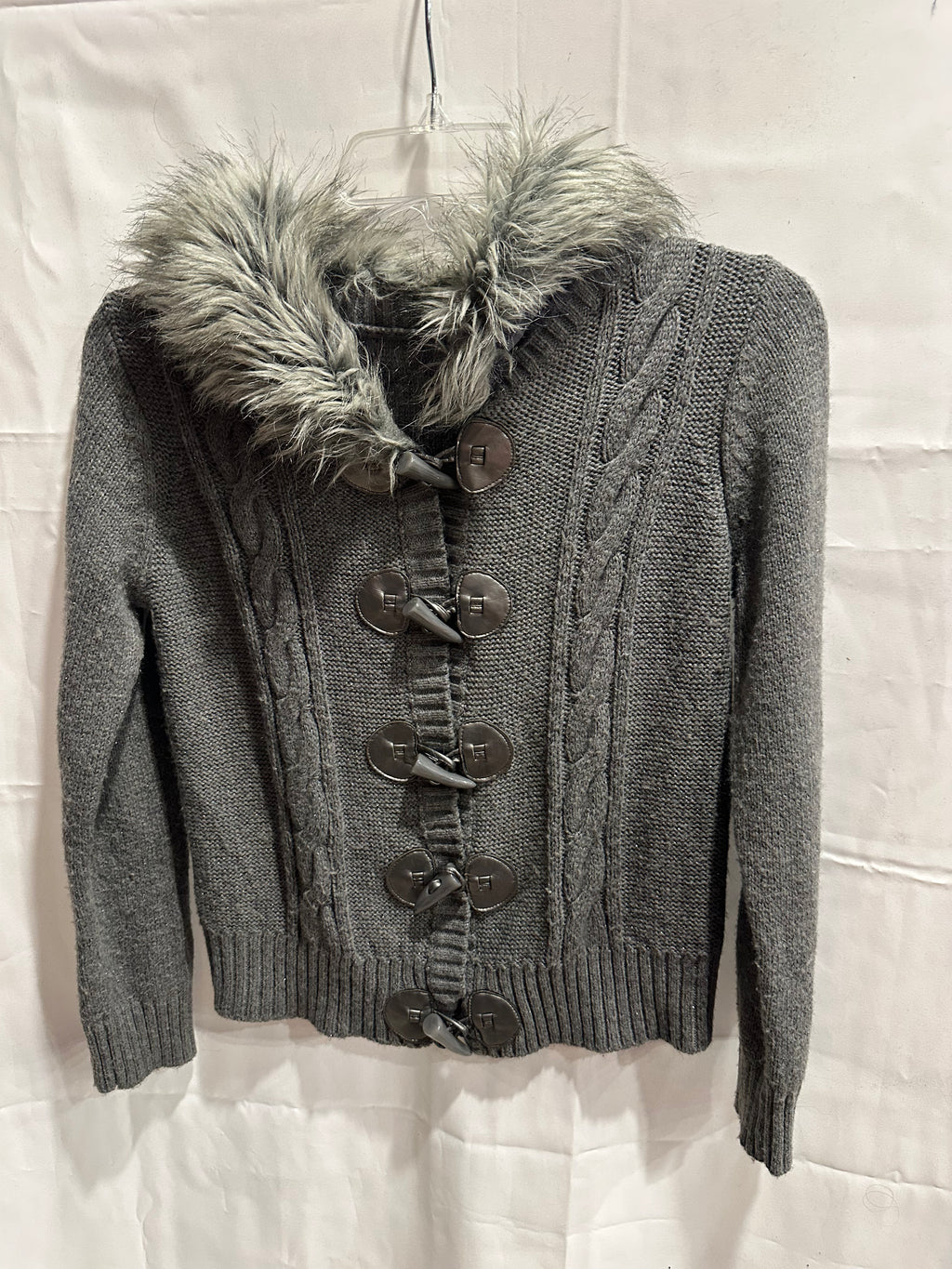 Faux fur hood sweater