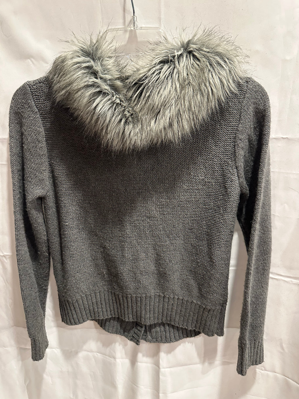 Faux fur hood sweater