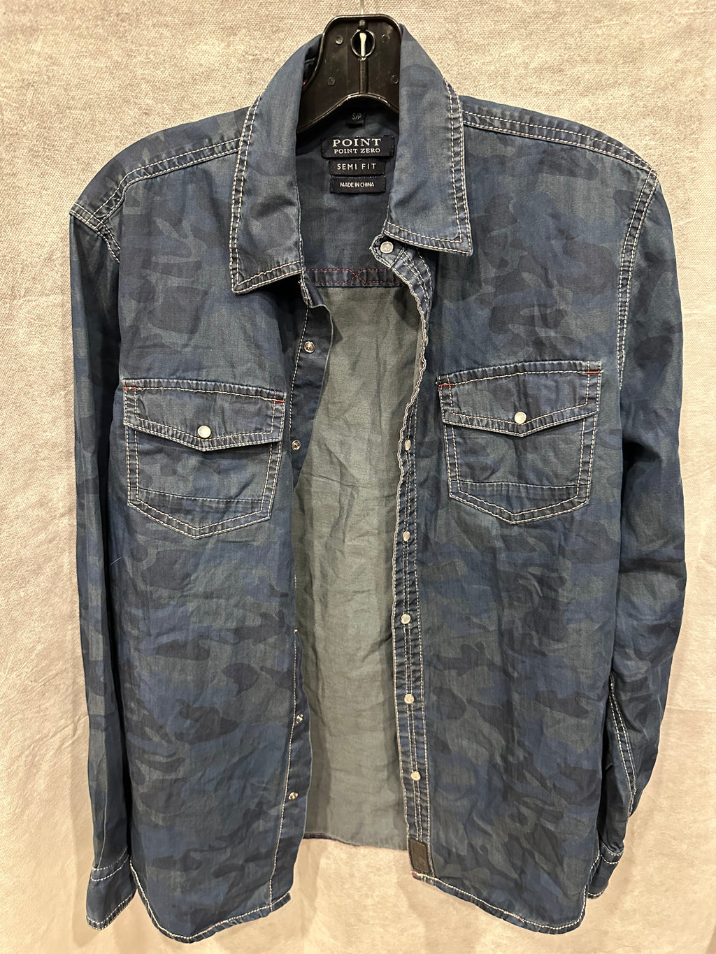 Point zero camo button up