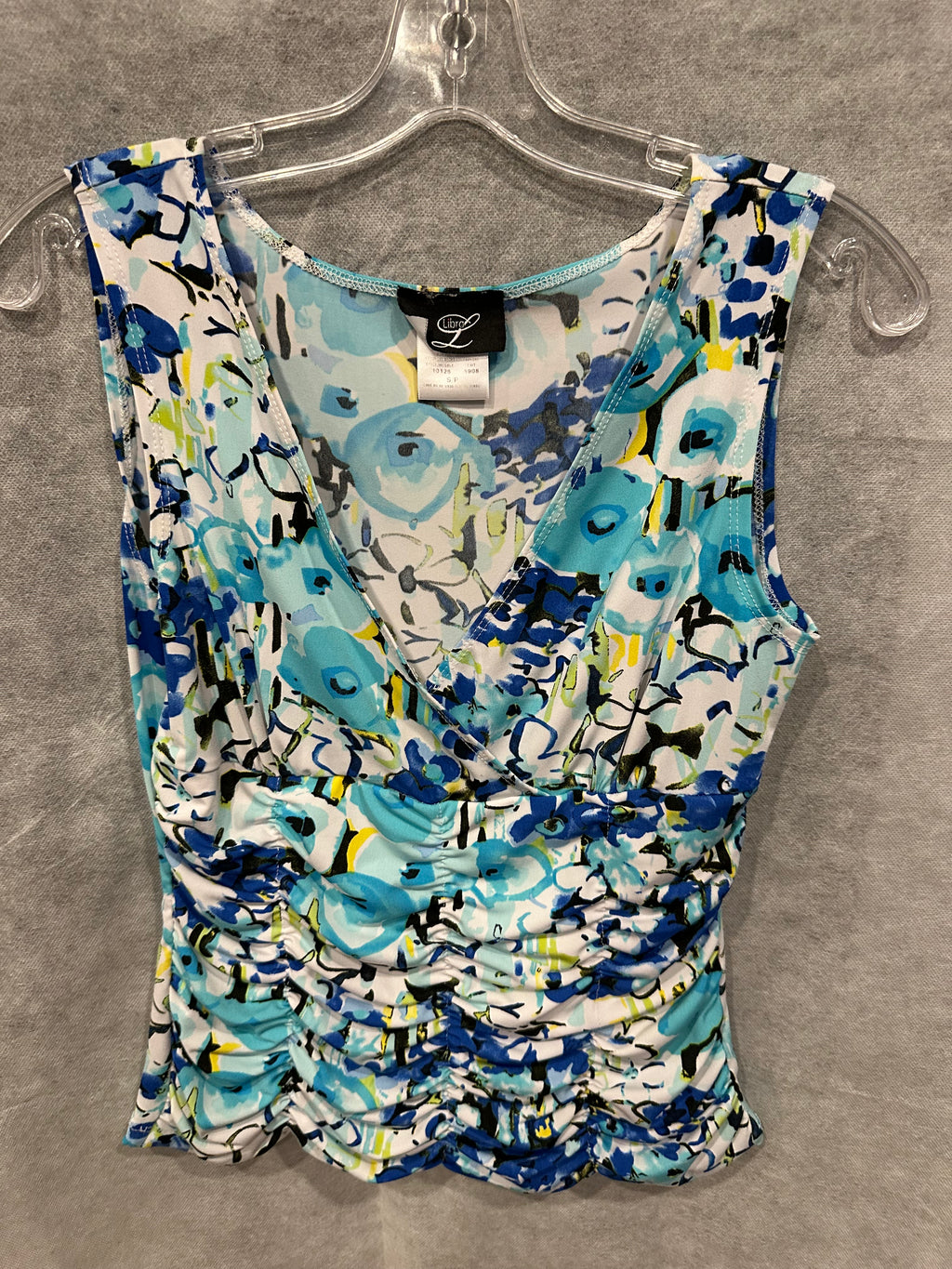 Libra floral gathered top
