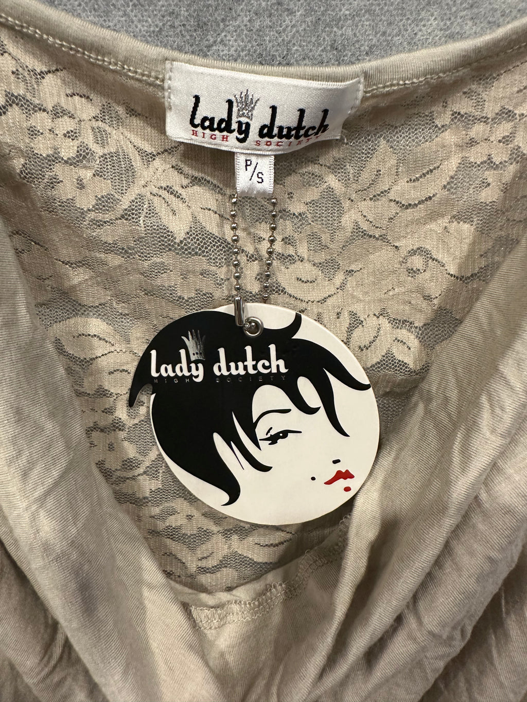 Lady Dutch NWT lace drape top