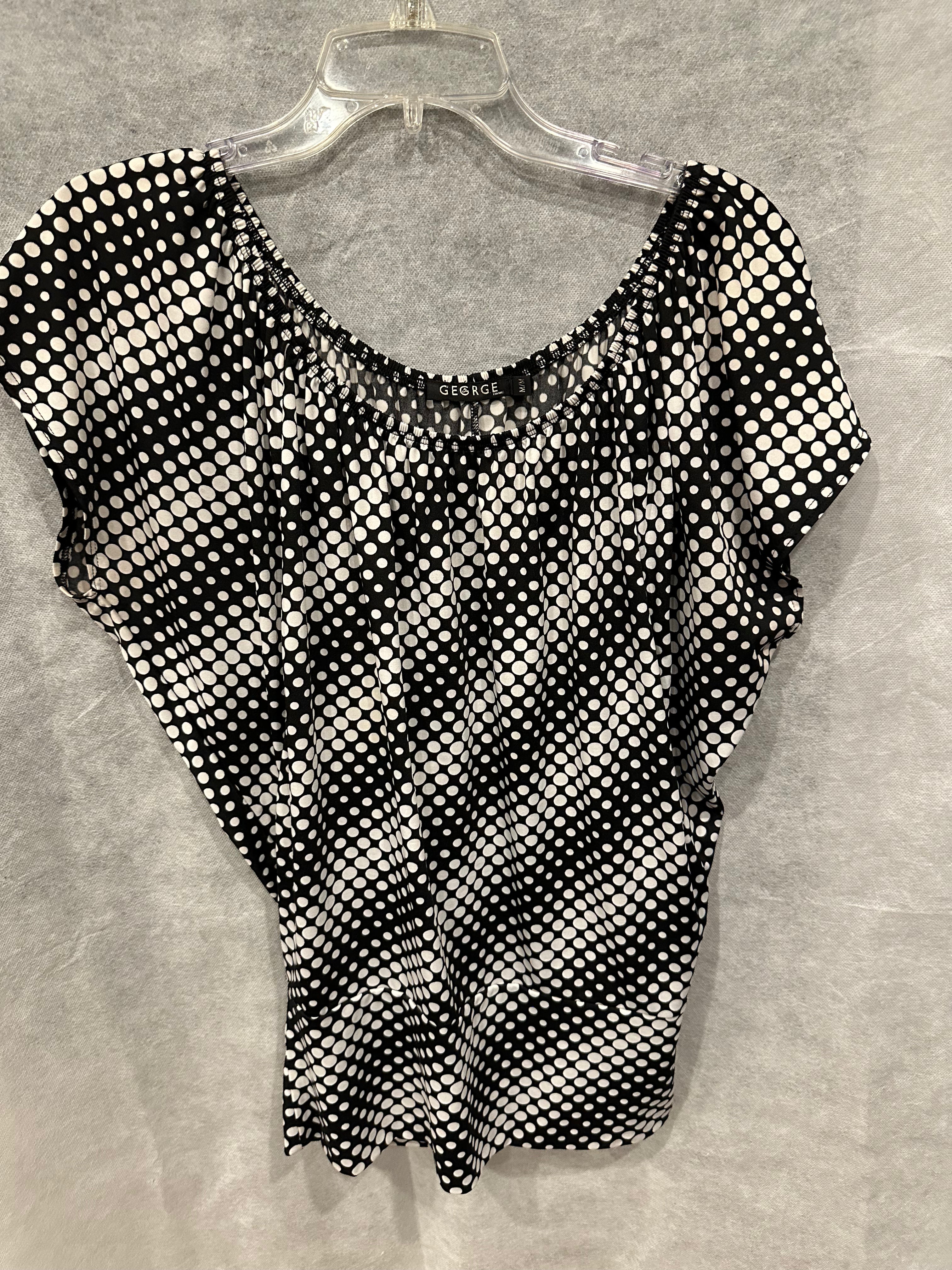 Polka dot drape top