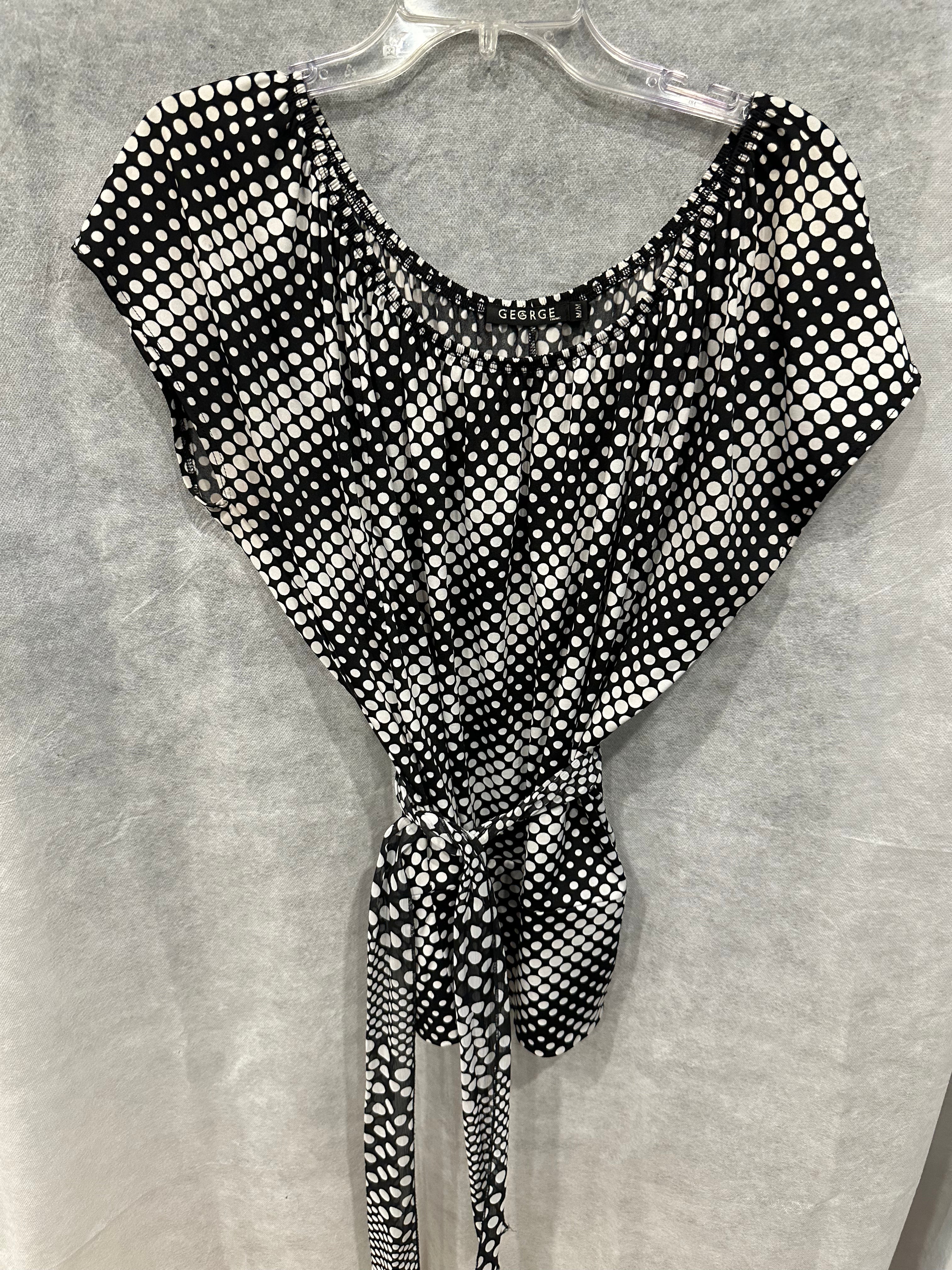 Polka dot drape top