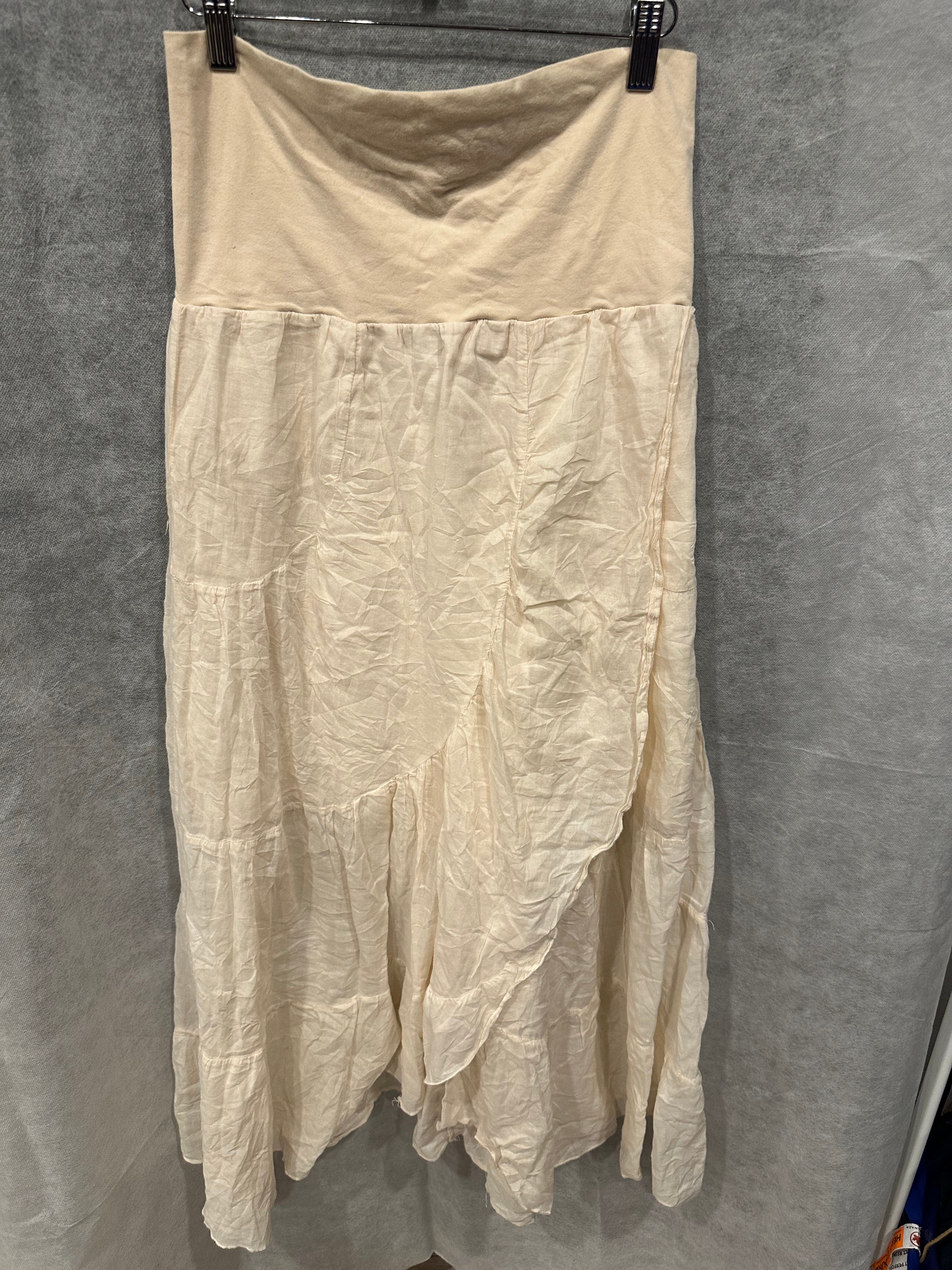 Fold over long skirt