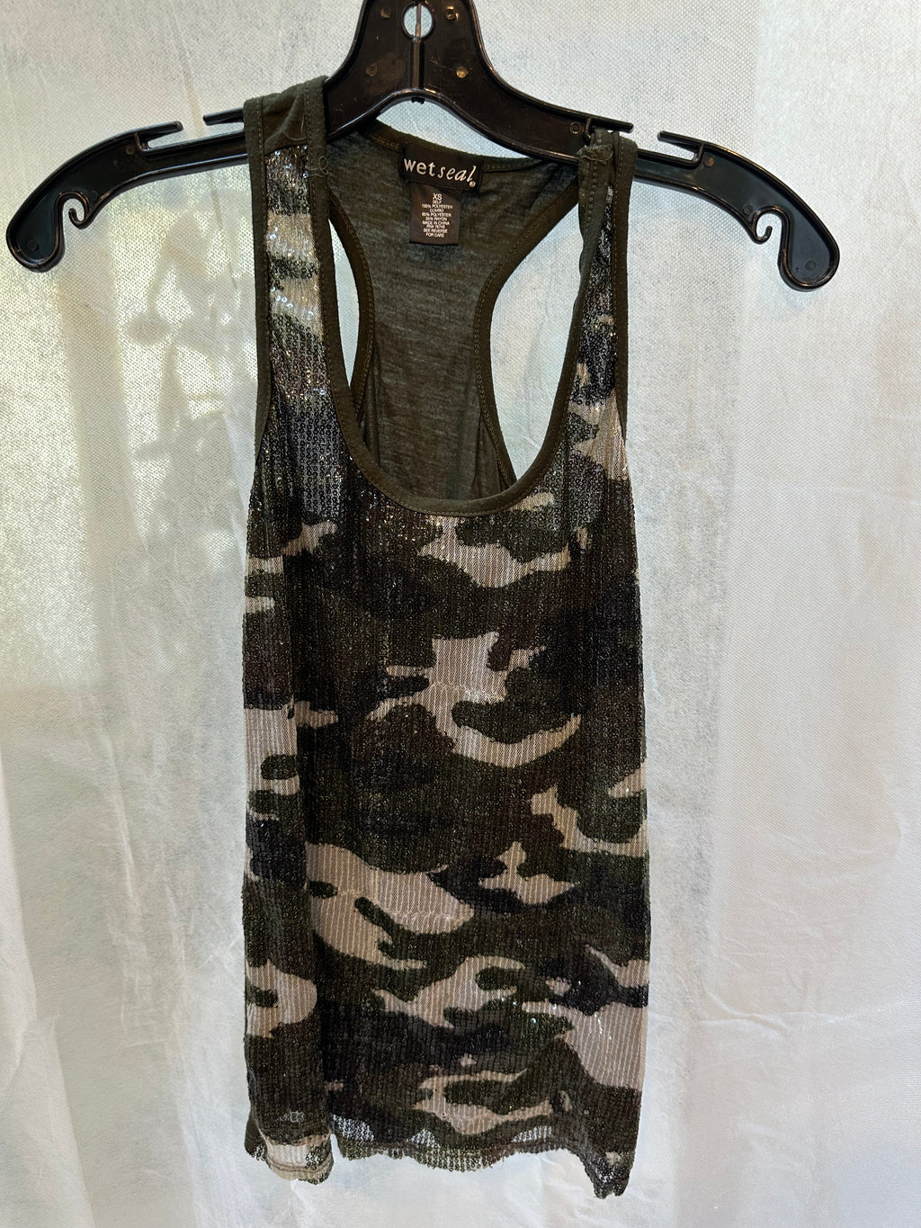Wet Seal sequin camo tank