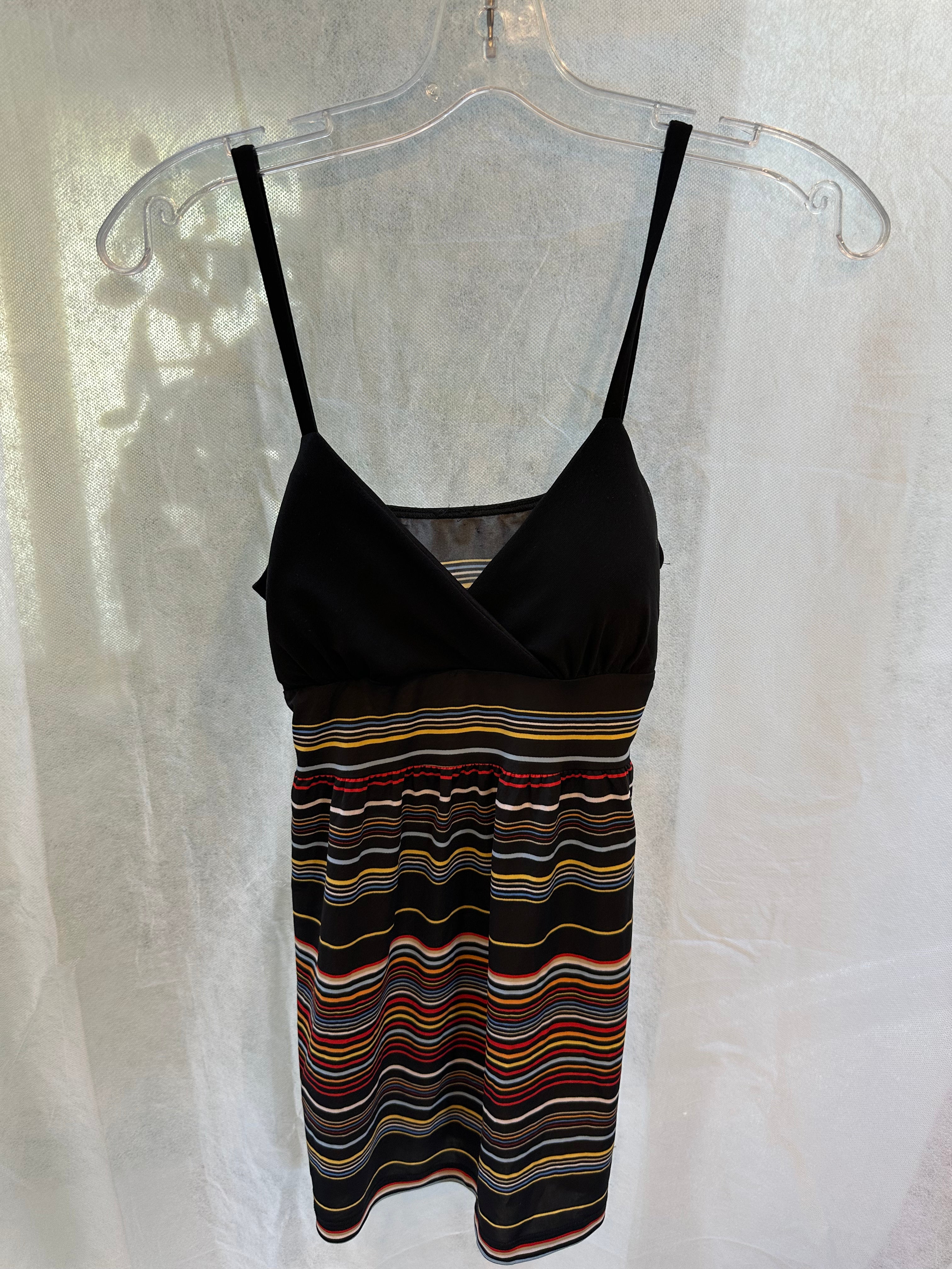 Babydoll stripe tie back tank