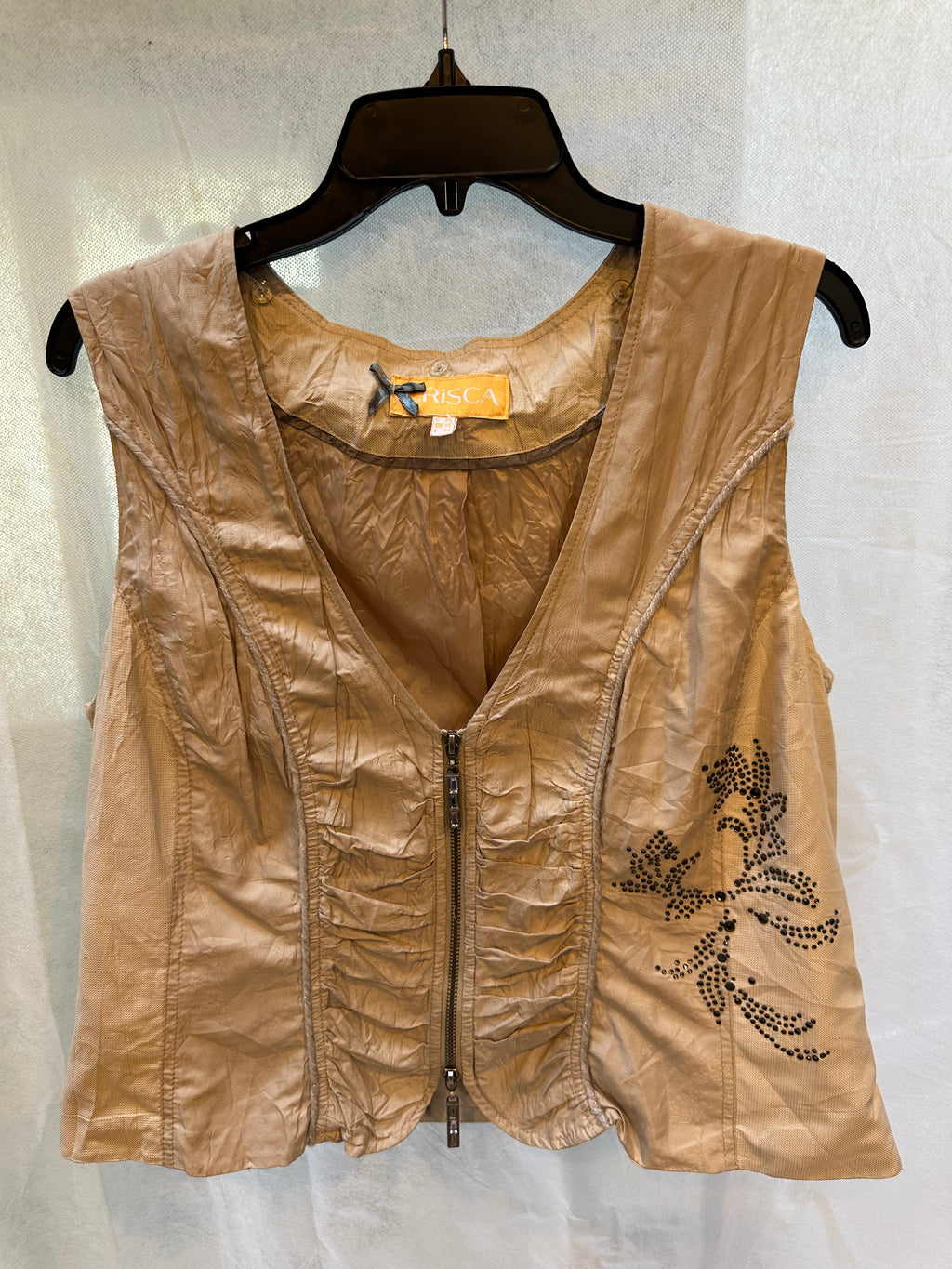 Crisca rhinestone vest