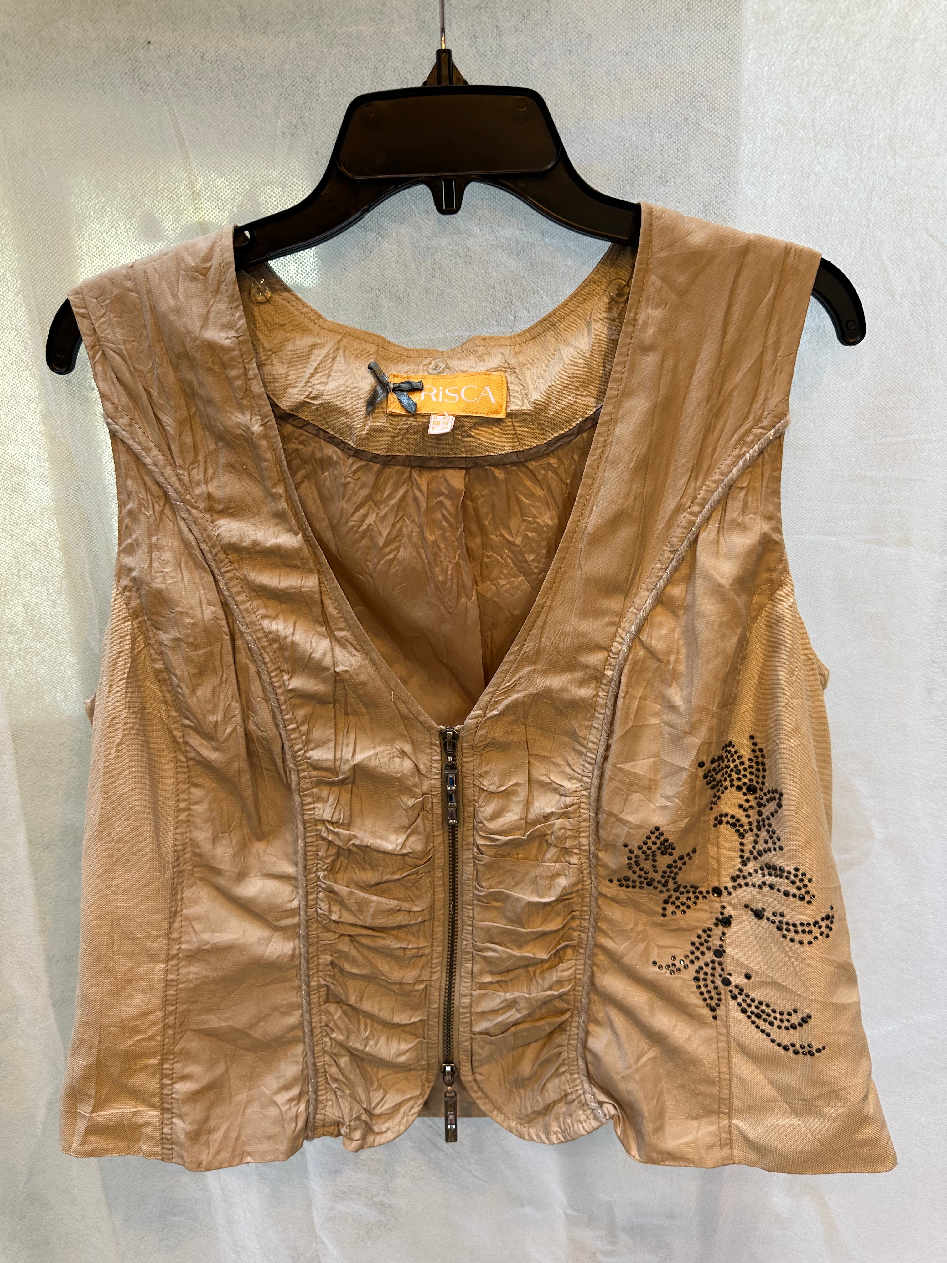 Crisca rhinestone vest