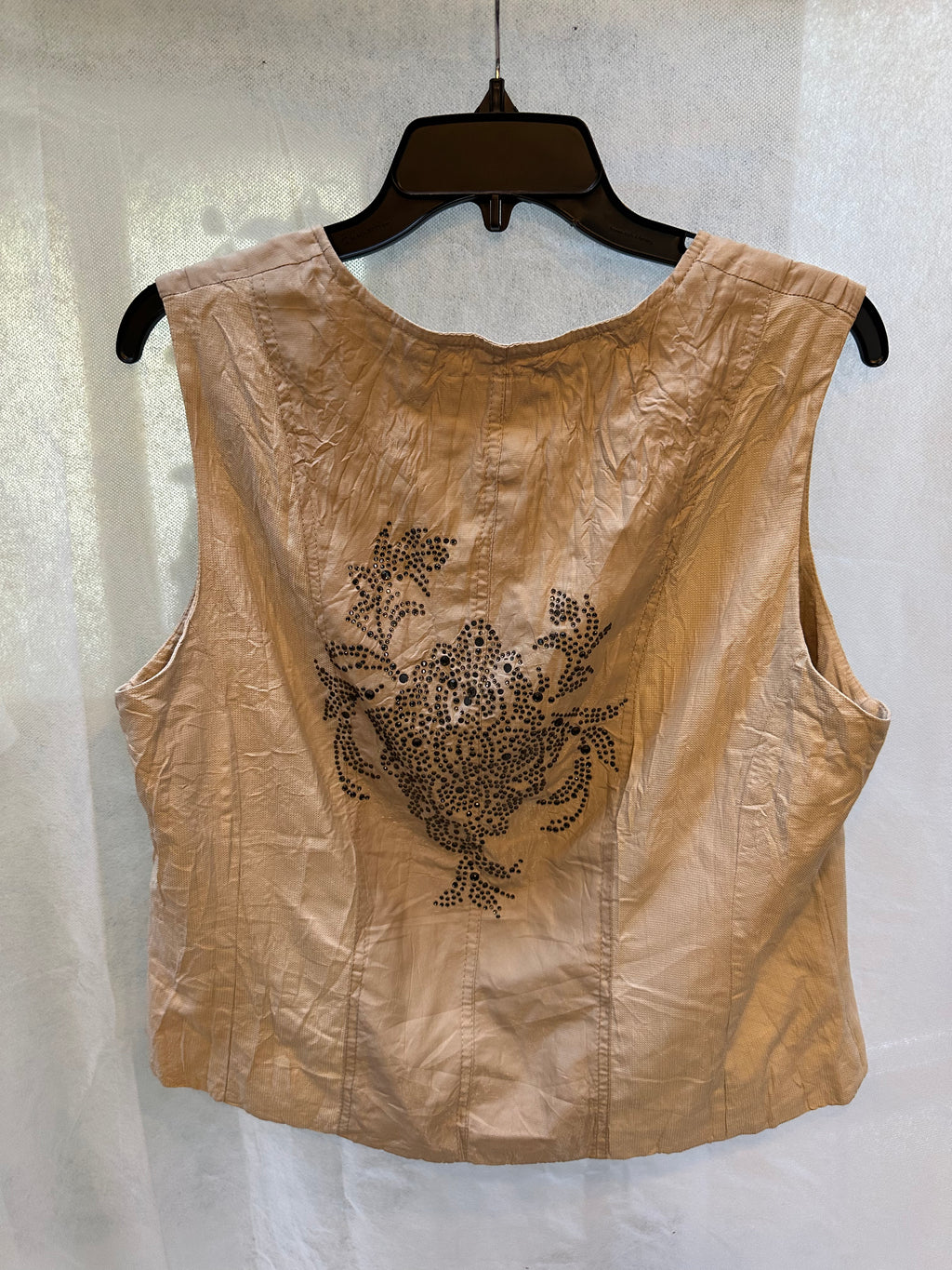 Crisca rhinestone vest