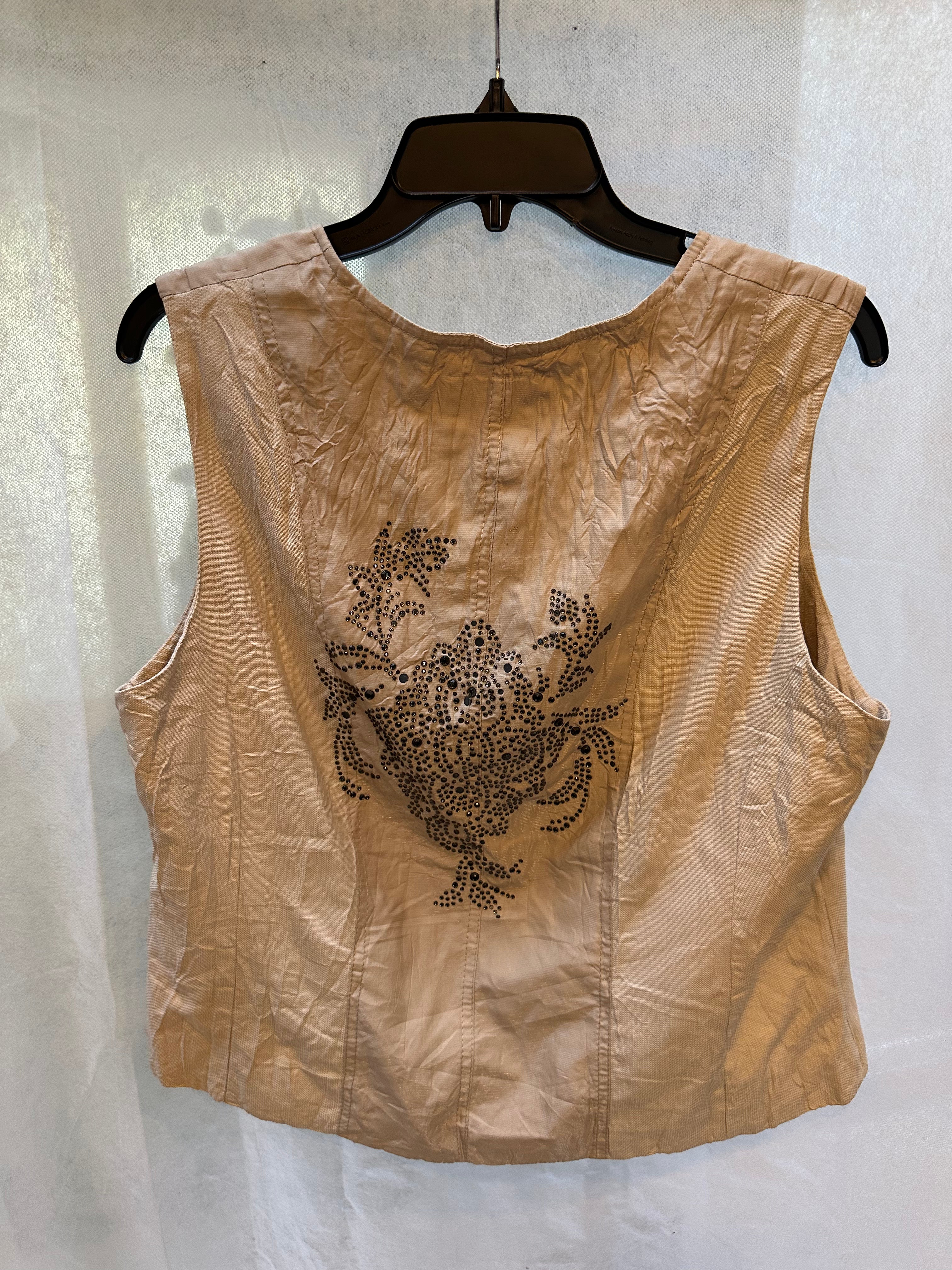 Crisca rhinestone vest