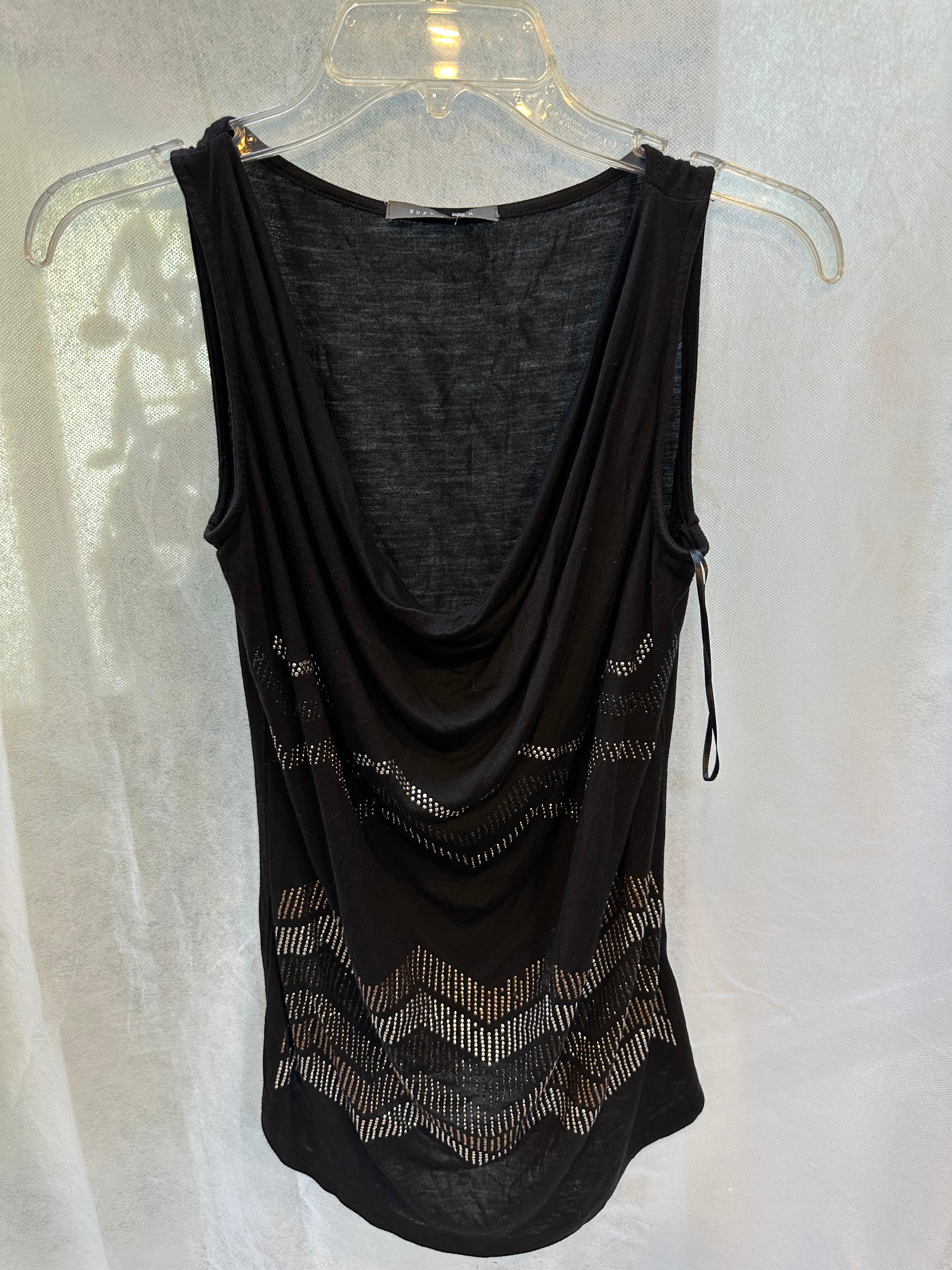 Suzy Shier chevron drape top