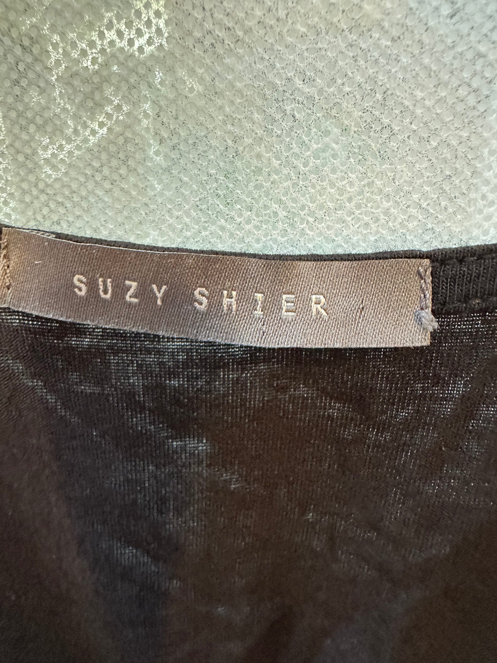 Suzy Shier chevron drape top