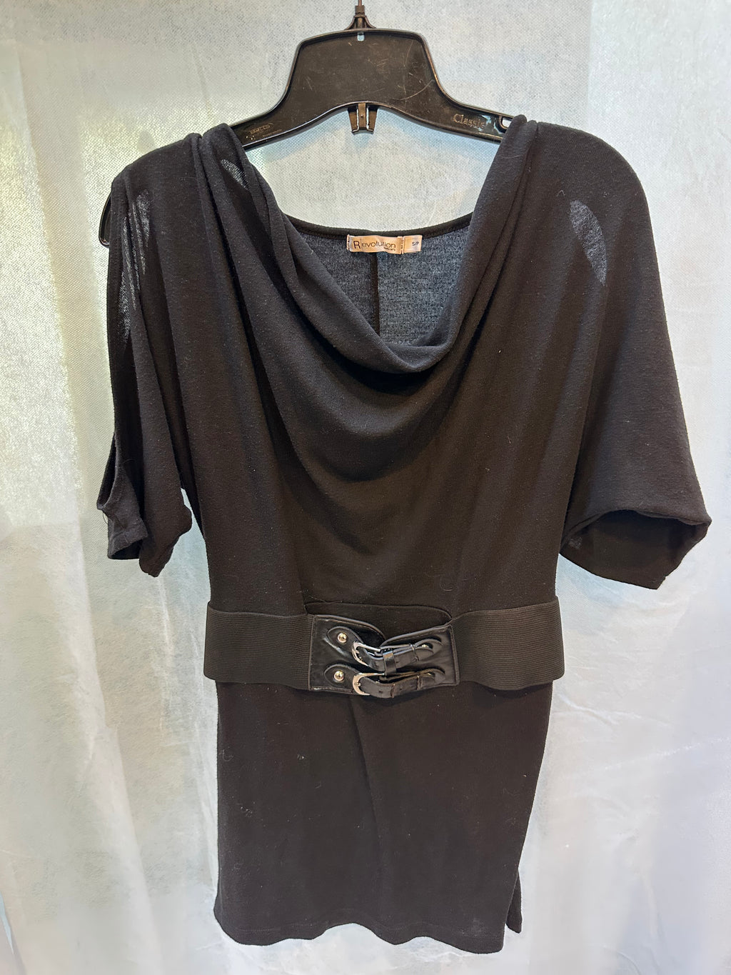 Revolution buckle drape top