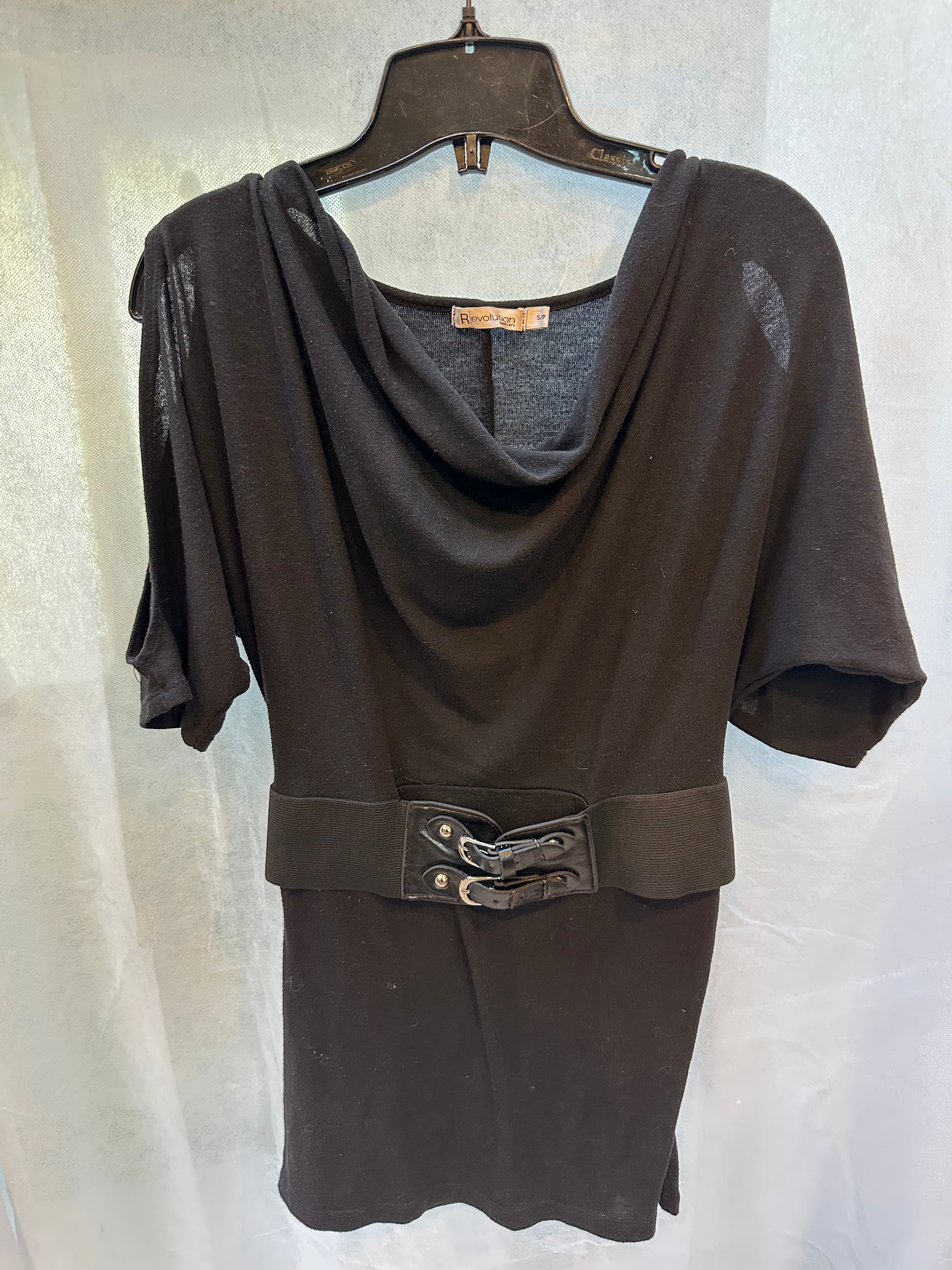 Revolution buckle drape top