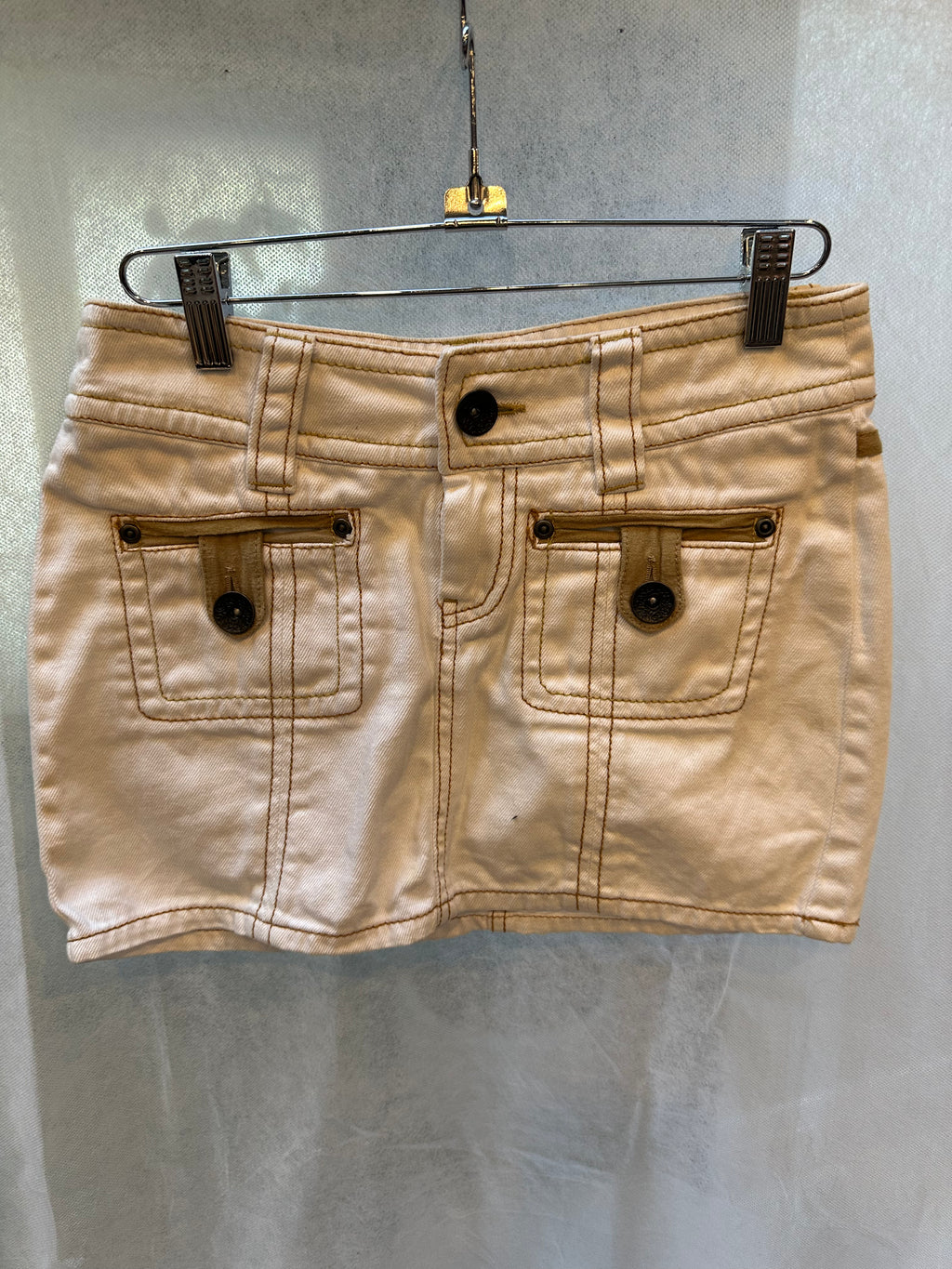 White cargo skirt
