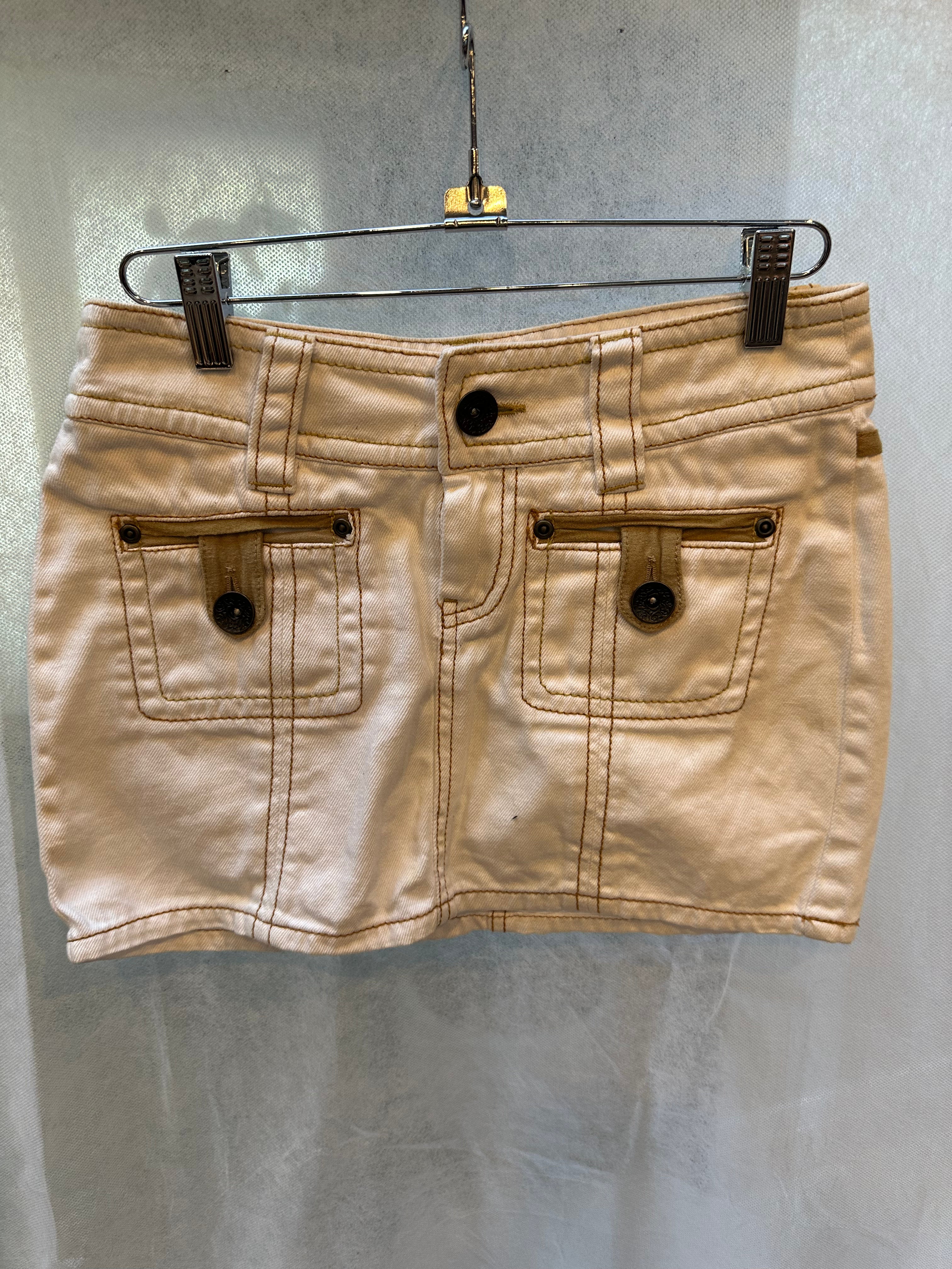 White cargo skirt