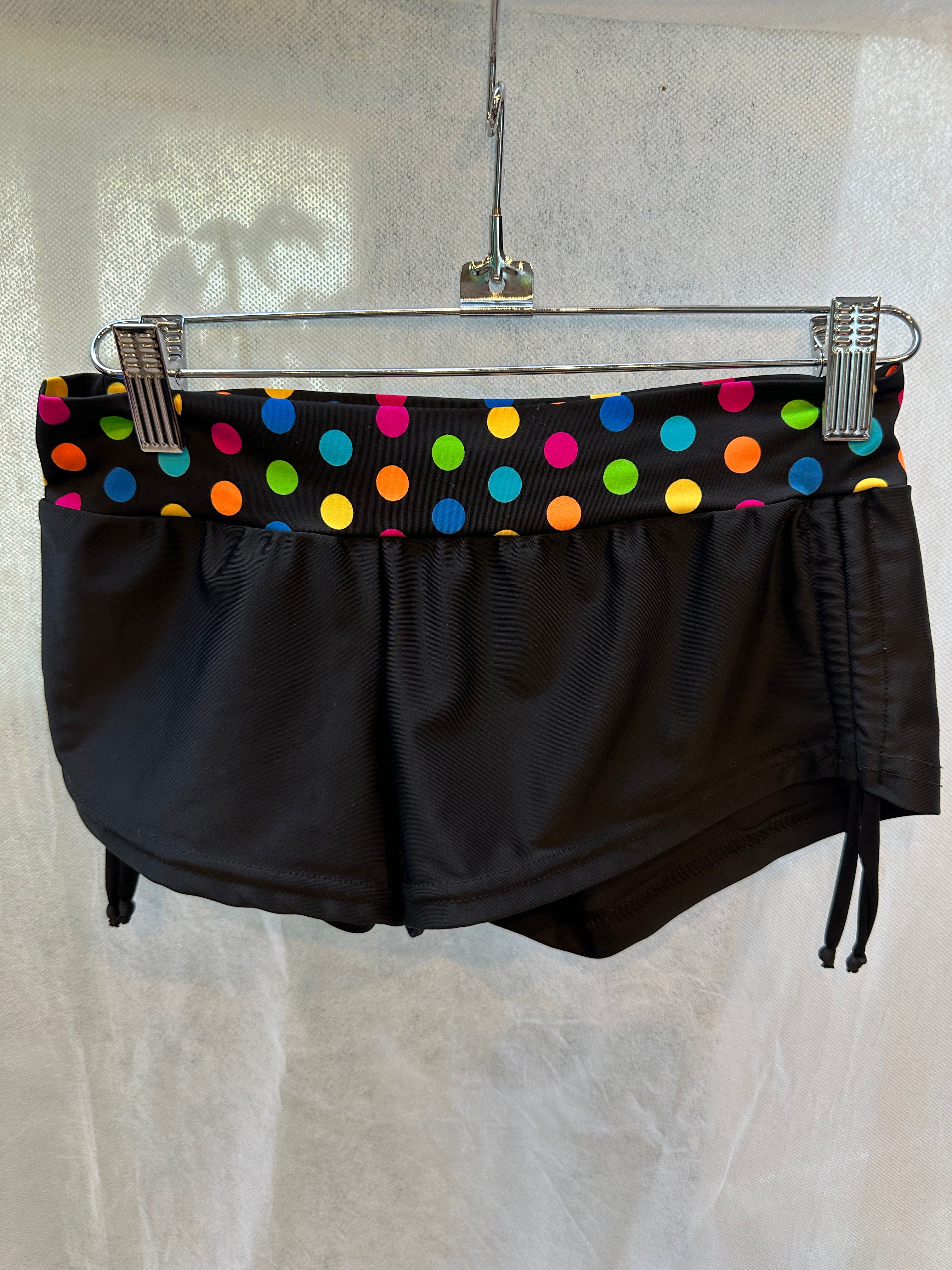 Polka dot gather minishorts