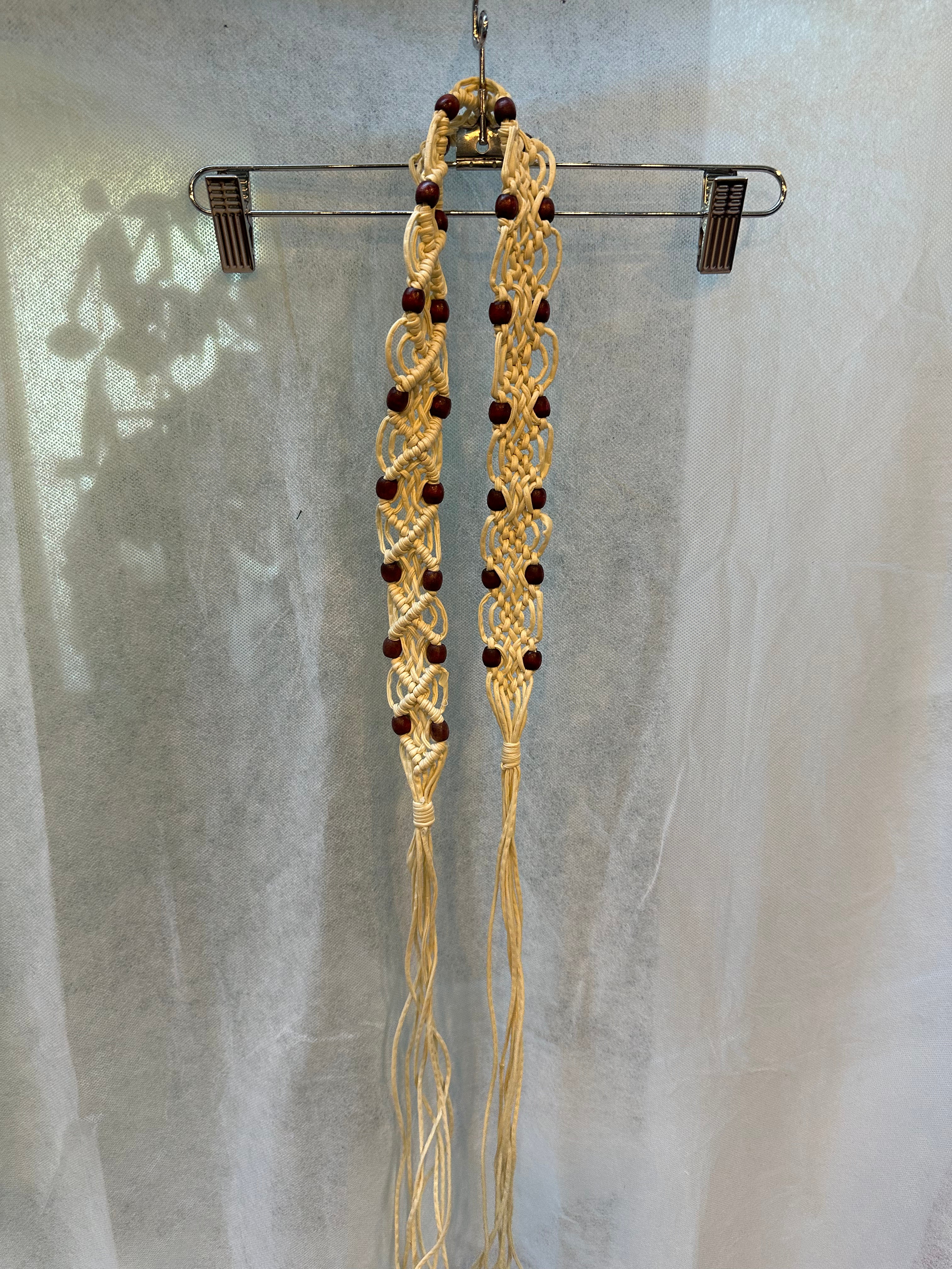 Beaded tassel belt