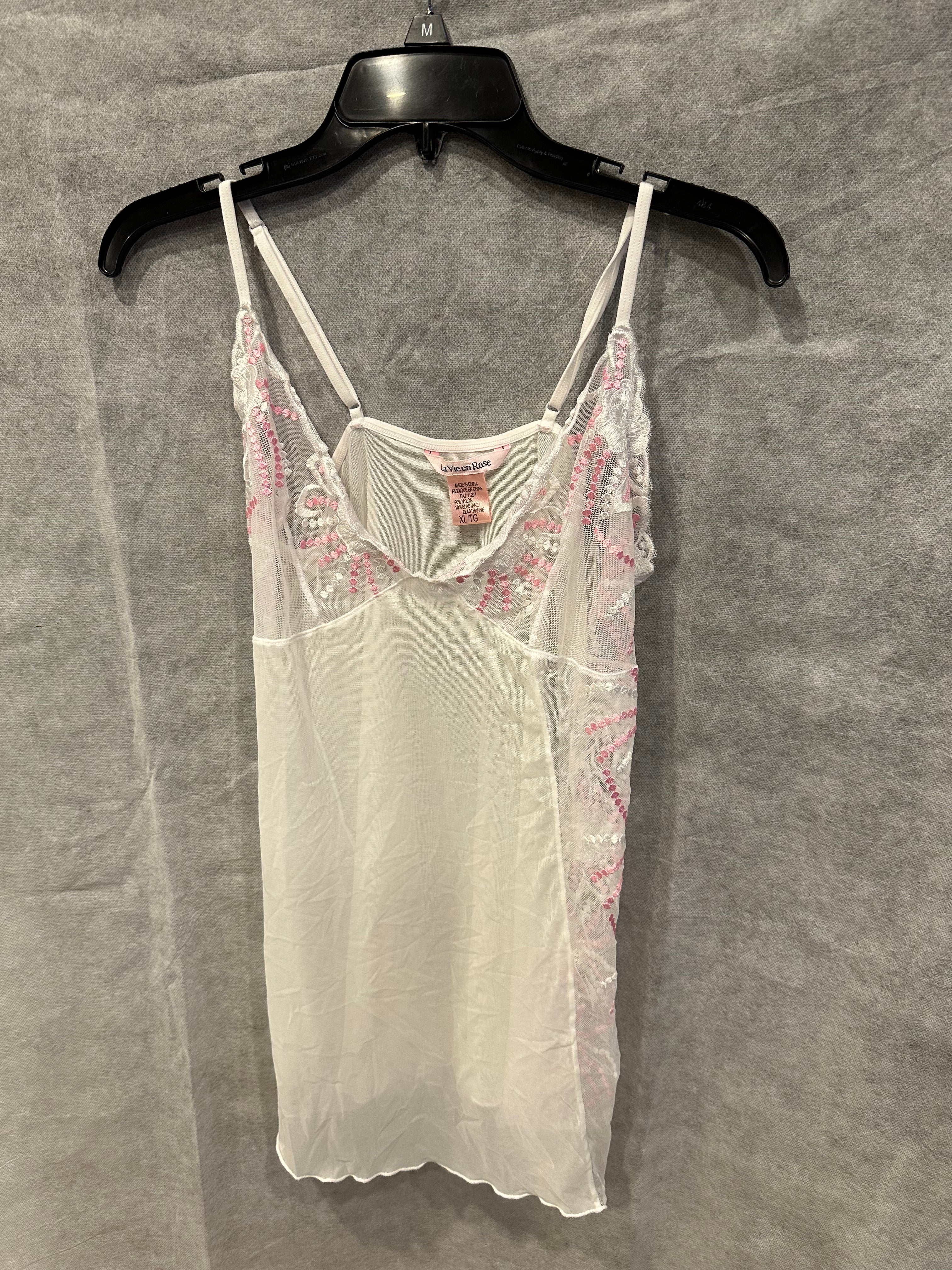 White sheer lace cami