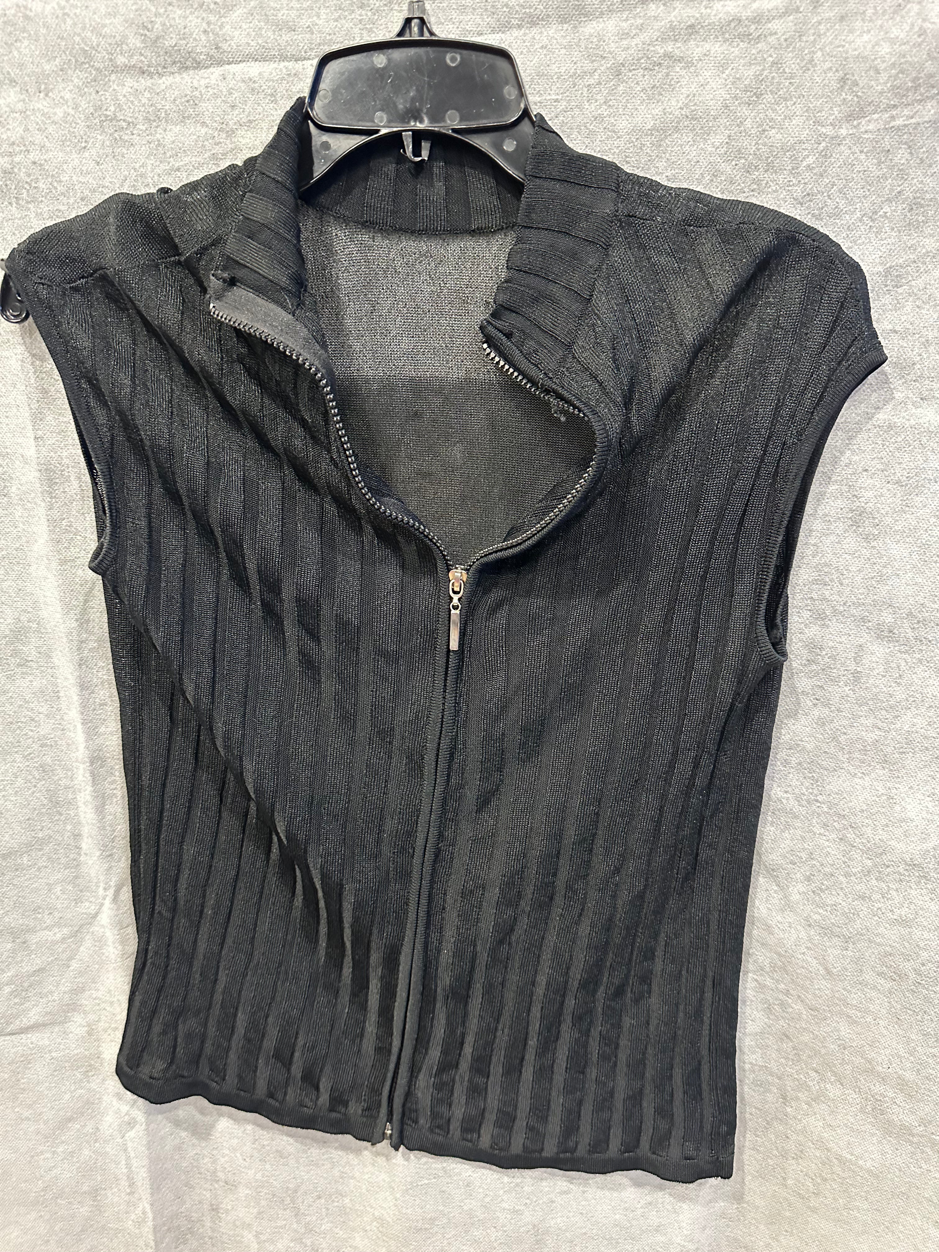 Sheer zip up vest