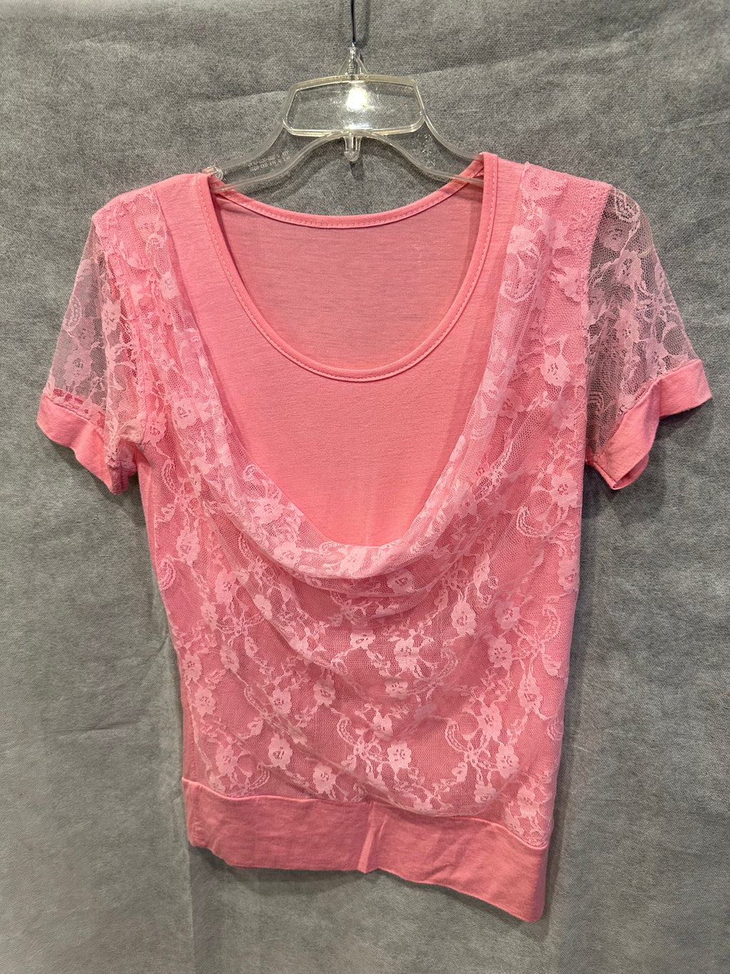 Lace drape tee