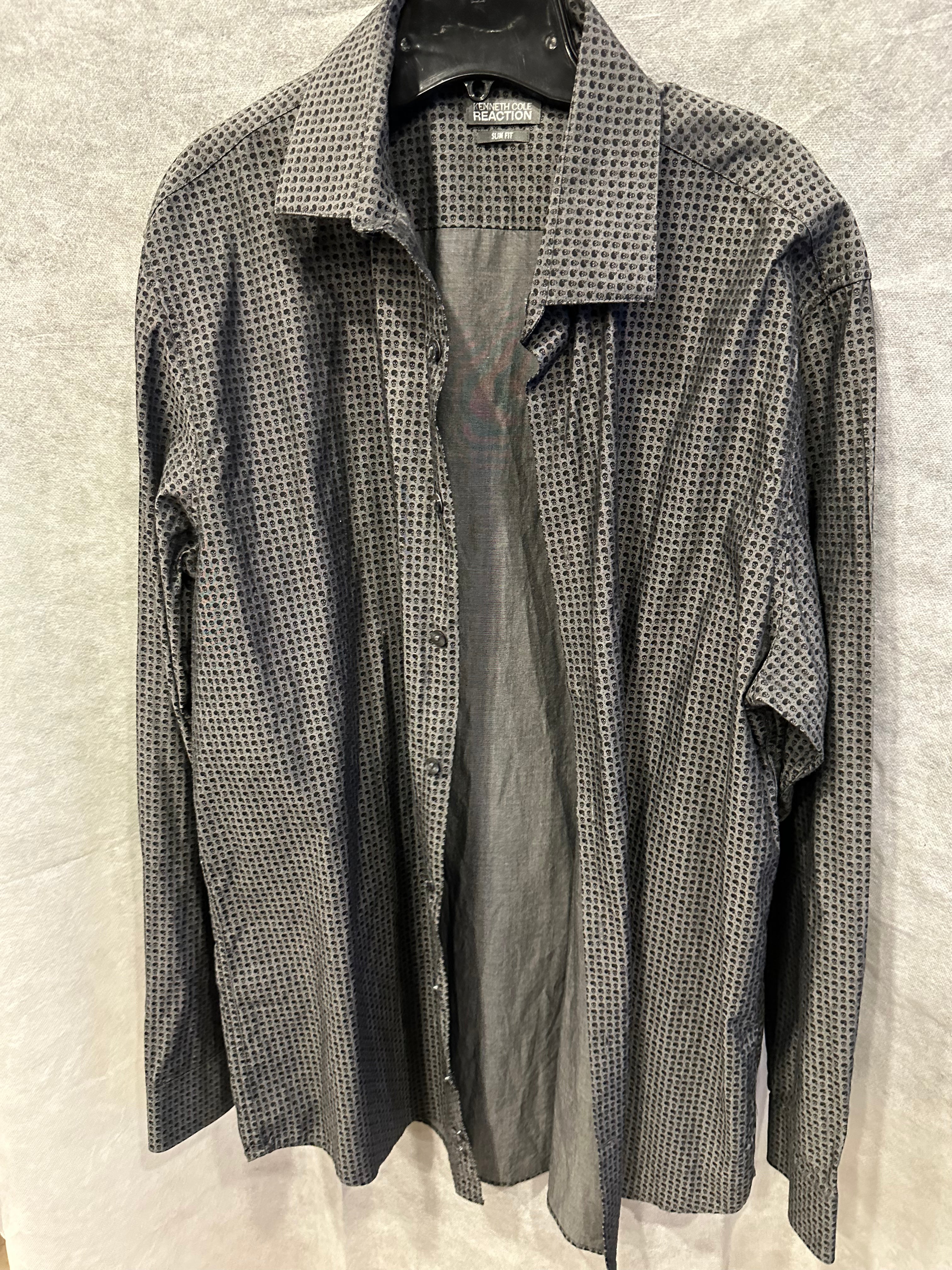 Kenneth Cole skull button up