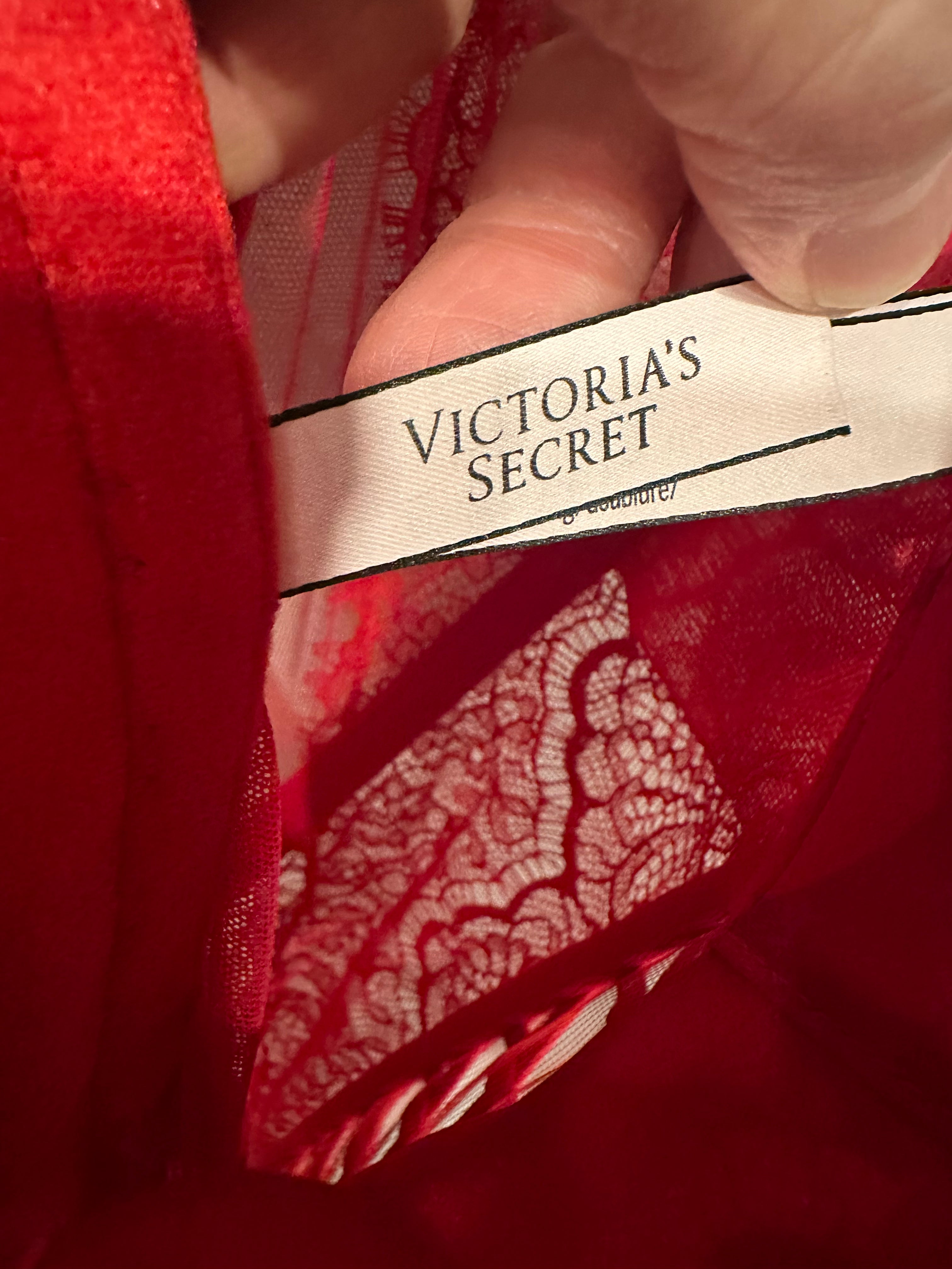 Victoria’s Secret red lace bustier